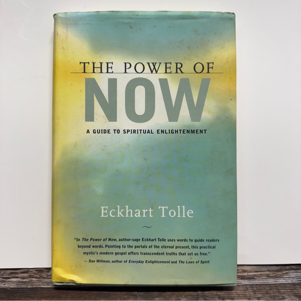 The Power of Now by Eckhart Tolle - Yellow & Teal Hardcover